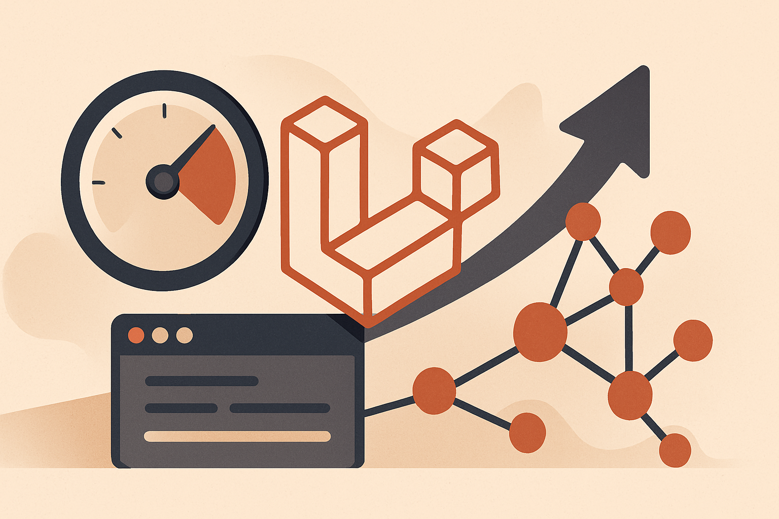 Illustration of Laravel web performance with edge functions