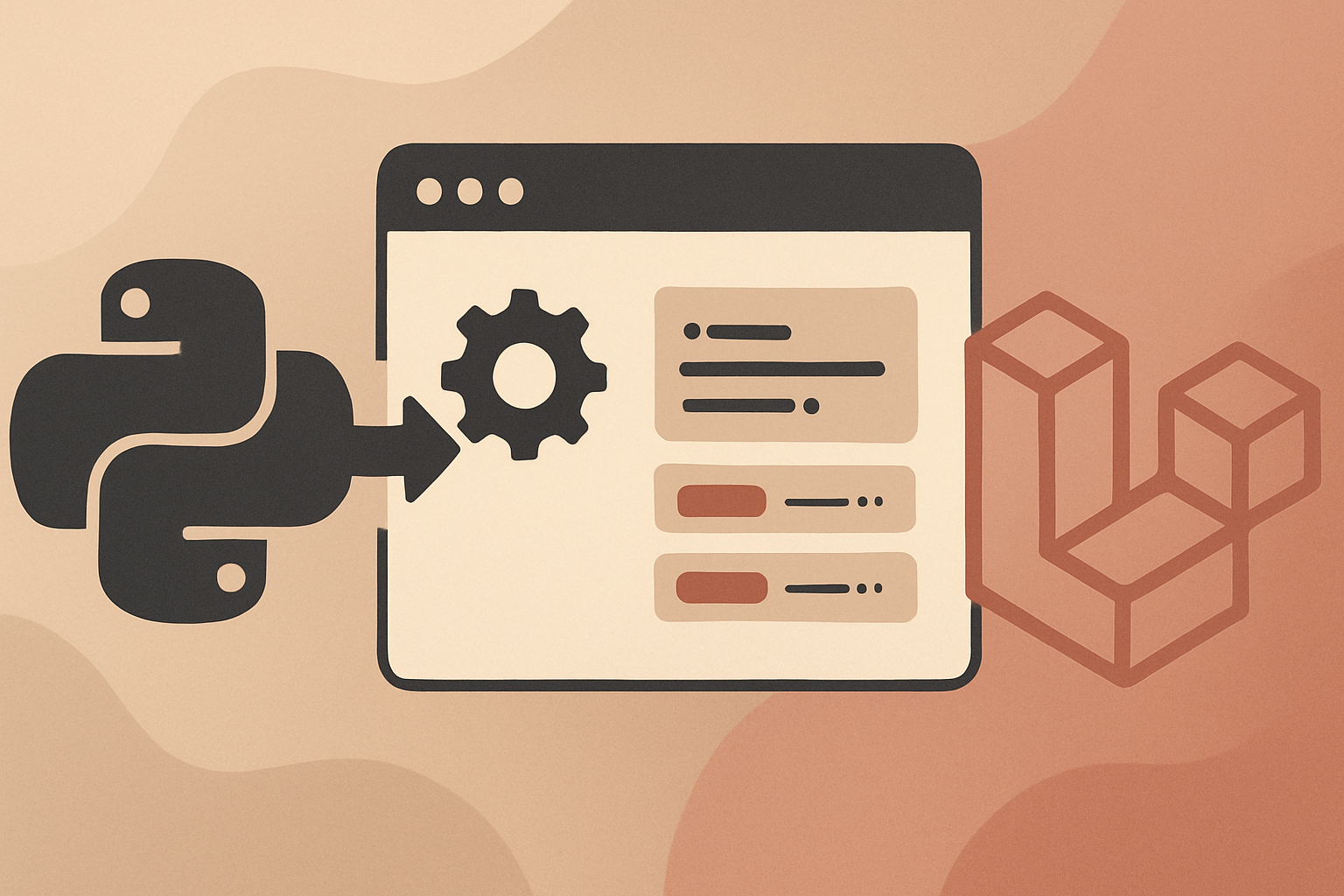 Image illustrating Python automation in Laravel applications